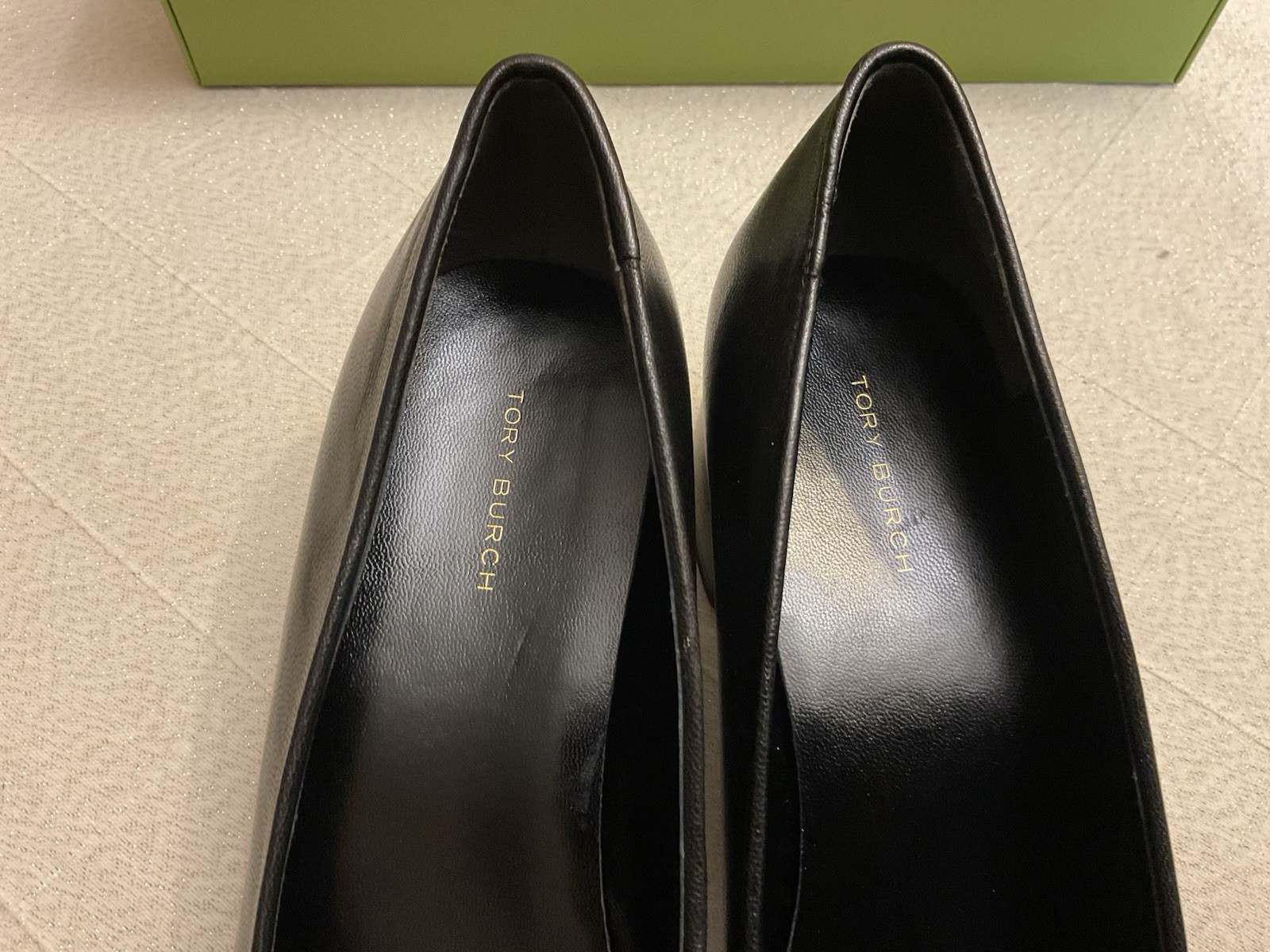 Tory Burch Cap Toe Ballet Pump In Black Leather 7.5 M $325 thumbnail 10