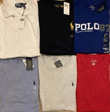 Ralph Lauren Polo Men’s Crew Neck or Collared Long Sleeve T-Shirts Size L,XL NWT