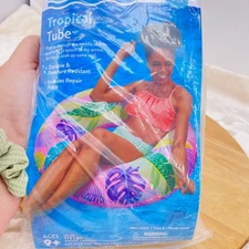 Bluescape Pink Tropical Inflatable Swim Tube Pool Float for Kids & Adults 2'7''