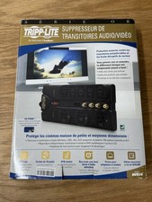Tripp Lite 8 Outlet Audio Video Surge Protector Tel Modem Coax 10ft Cord AV810