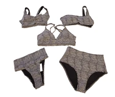 NWT American Eagle Aerie Black & White Polka Dot Swim Suit Choose Top or Bottom