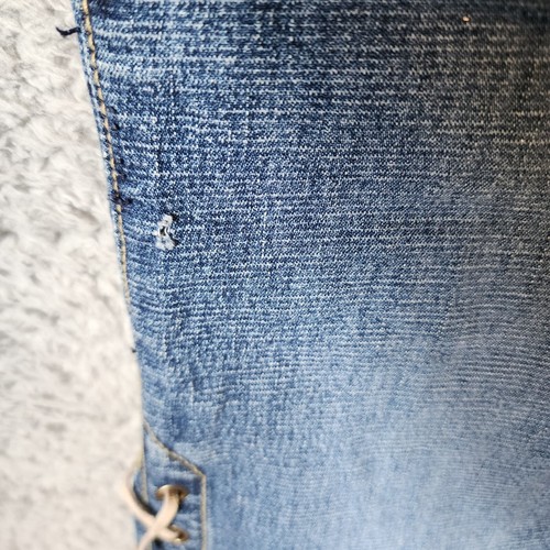 Vintage Y2K LazerJeans Low Rise Side Lace Up Flare Jeans Wildleder Western Nieten Gr. 11 - Bild 14 von 18