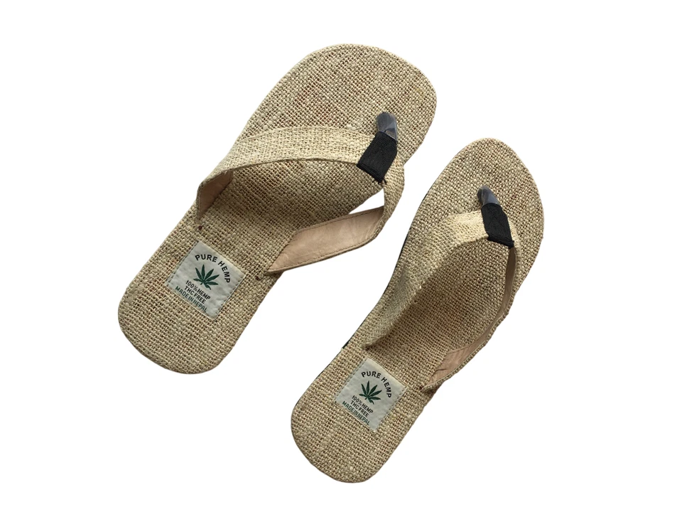 Eco-Friendly Hemp Slippers: Handmade in Nepal with Rubber Sole – - Image 2 of 2