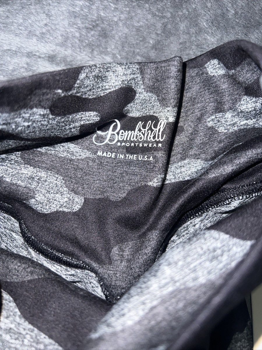 SMALL BOMBSHELL SPORTSWEAR Scrunch Thigh Highs gray black SMALL BOMBSHELL SPORTSWEAR Scrunch Thigh Highs gray black