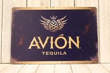 Avion Tequila Tin Sign Bar Man Cave Vintage Ad Rustic Style Restaurant  