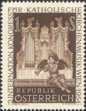 Austria 1954 Music Congress/Organ/Church/People/Musical Instruments 1v (n34367)