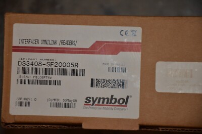 NOS- NIB NEW Symbol DS3408-SF20005R Bar Code Scanner