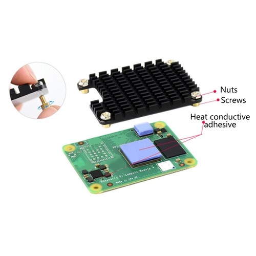 Aluminum Heatsink Secure Mounting Solution for Compute Module 4 CM4 - Afbeelding 6 van 8