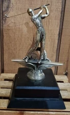 Vintage Weidlich Brothers Art Deco Golf Tournament Trophy 1969 Silver Plate 