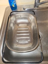 Over The Sink Colander Stainless Steel Mesh Strainer Basket with Expandable Grip