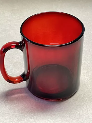 Vintage Ruby Red 8oz Coffee/Tea Cup/Mug Made In France