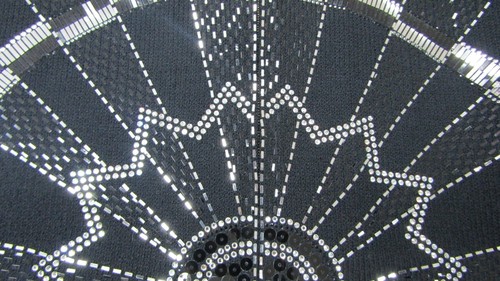 ST. JOHN COUTURE EVENING Black Santana Knit Art Deco Short Jacket 10 RUNWAY - Picture 9 of 12