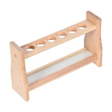 Wooden Test Tube Holder Rack 6 Wells for 25ml Centrifuge Tubes