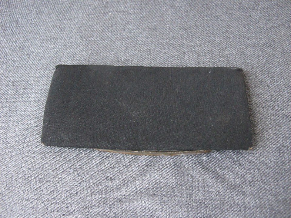 Antique brass rim black fabric beveled mirror comb holder for purse eBay