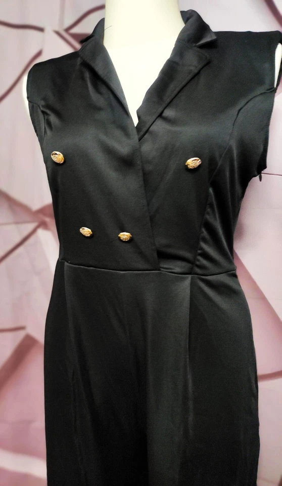 Unisex!Mega heiss! Curvy Style Catsuit Jumpsuit Deep V-Neck Tailliert Zipper M/L - Bild 2 von 4