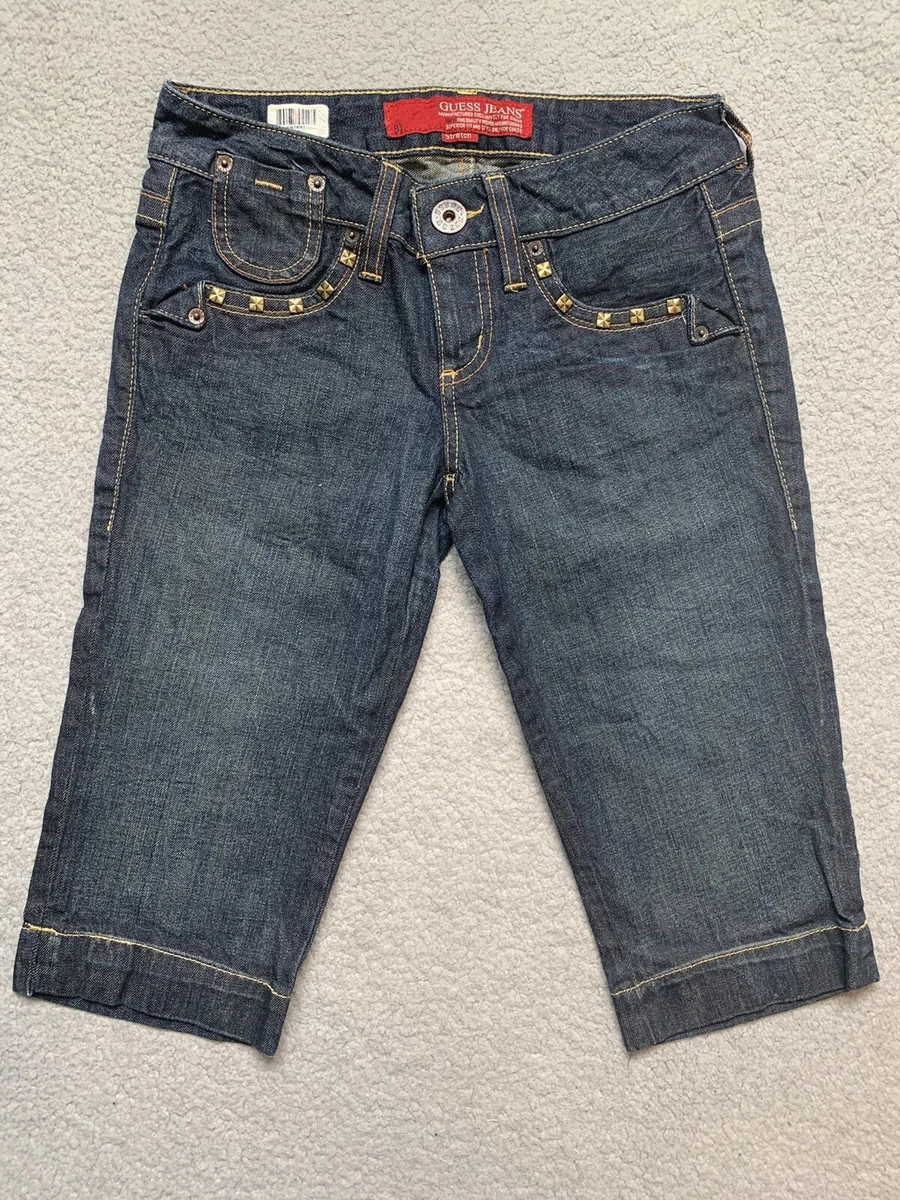 Guess Jeans Capri Pants Womens Size 29 Blue Dark Wash Denim eBay