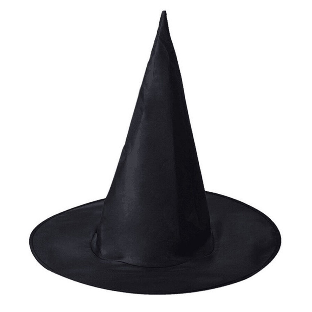 Adult Witch Hat For Halloween — Large Pointed Wizard Hat With Wide Brim, Adjustable Band | Cosplay, Costume Party Accessory For Women & Men