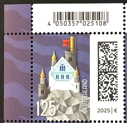 BRD 2025 BRIEFBURG 1,25€ Mi. 3875 RAND ECKE PAAR EINZELN BOGEN WELT DER BRIEFE - Bild 2 von 9