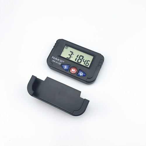 LED Mini Sticky Timer Digital LCD Screen Alarm Clock Date Time Day For Auto Car - Picture 3 of 7