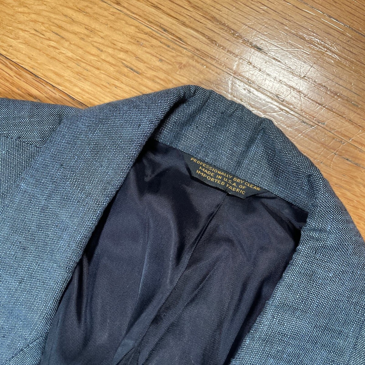 Vintage Courreges Homme Union made USA Double Breasted Blue Vintage Courreges Homme Union made USA Double Breasted Blue