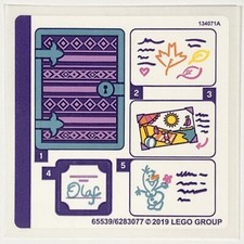 LEGO STICKER SHEET 41169 Olaf Decals Stickers Disney Frozen II