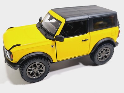 Kinsmart Ford Bronco 2022 Bumblebee Yellow SUV  1/34 Scale Diecast Car