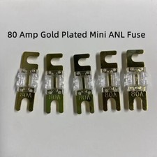 80 Amp Mini ANL Fuse Gold for Car Audio Auto Marine Audio 5 Pack