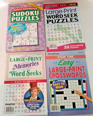 Cross Words Sudoku Word Seek Large Print New Books Lot of 4 | eBay