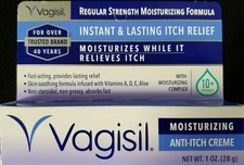 Vagisil Instant Itch Relief Regular Strength Cream 1oz Tube -Exp Date 04-2025