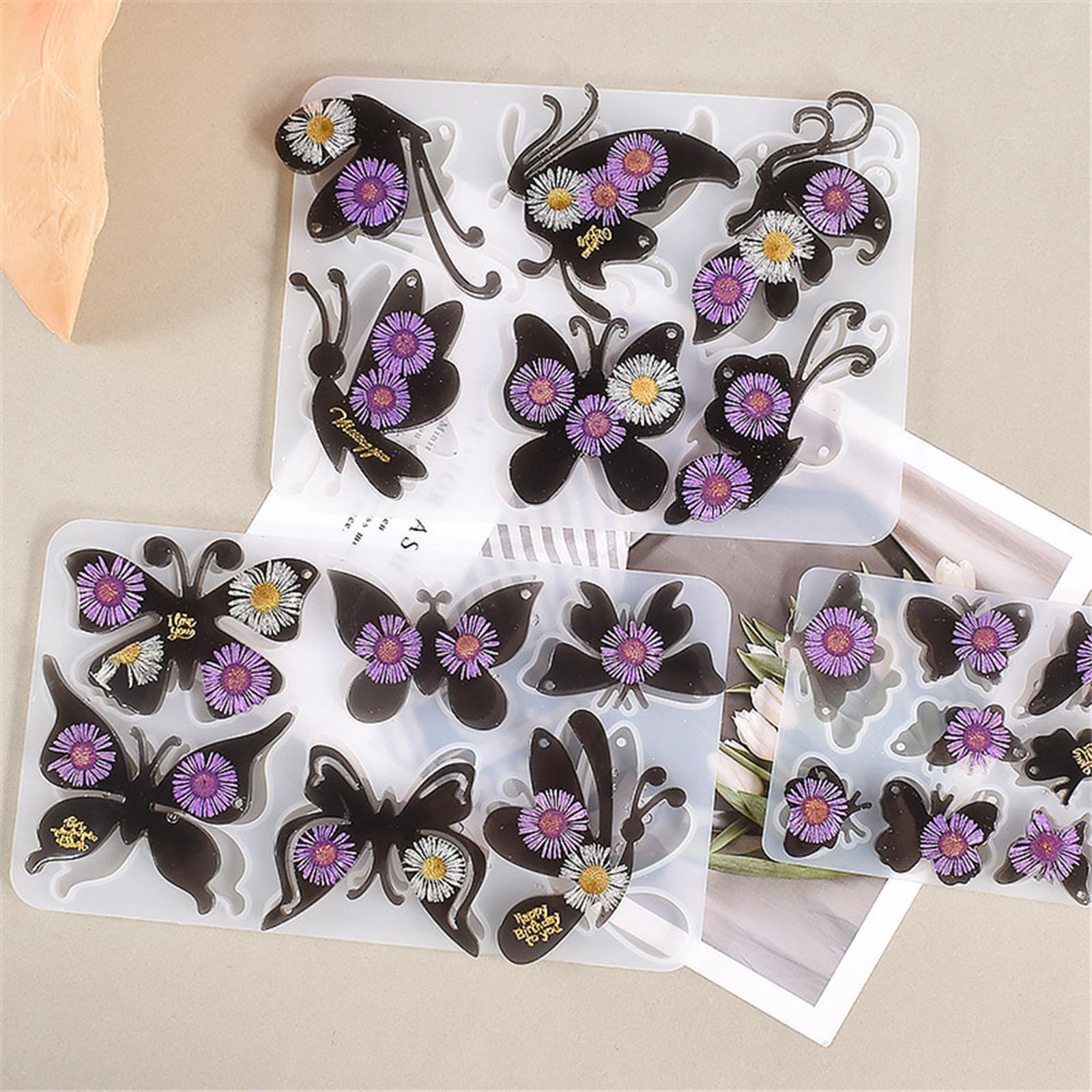 Butterfly Silicone Mold Epoxy Resin Casting DIY Jewellery Craft Moulding Tool b