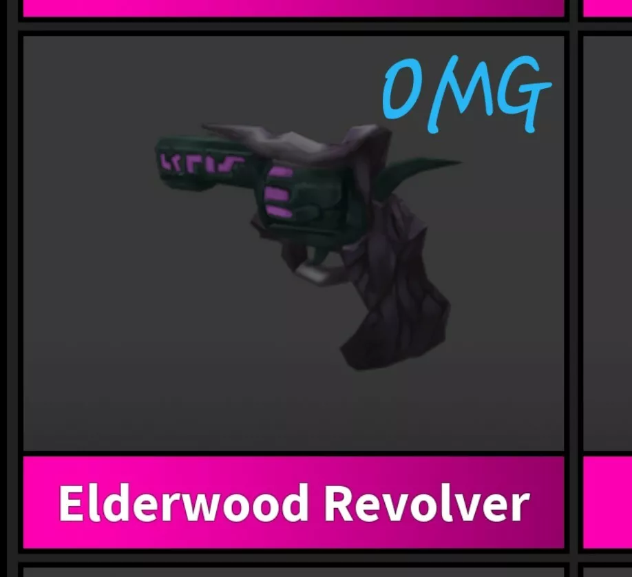 Roblox Murder Mystery 2 MM2 Elderwood Revolver Godly Knifes and Guns