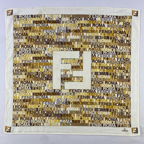 Vintage Fendi Handkerchief Neckerchief Bandana Pocket Square
