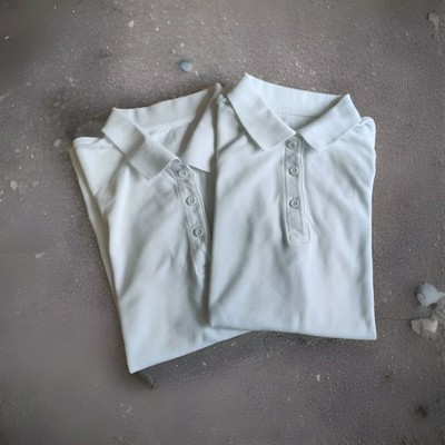 HRM FAIR4ALL, 2 Weiße Poloshirts XL ca.40 Praxis Medizin Berufsmode Neuwertig 