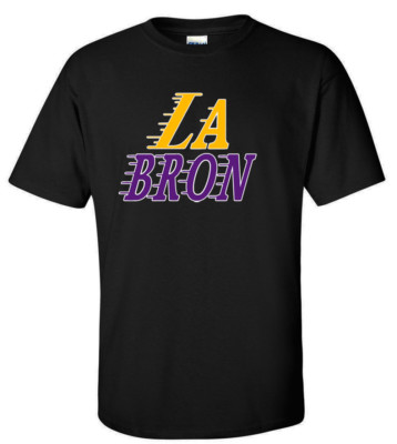 BLACK Lebron James Los Angeles Lakers ''LABRON'' T-Shirt