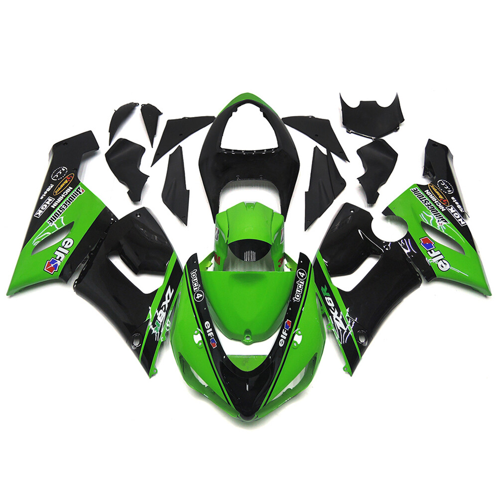 Blue Black Red Fairings Bodywork For Kawasaki ZX6R 2005 2006 Ninja