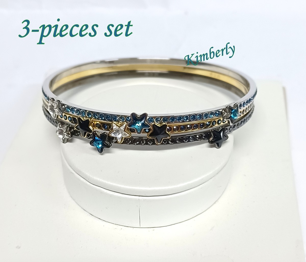 ”Splendeur des sultans“ Swarovski Sultan Bangle-3pcs Set Star Multicolor Crystal