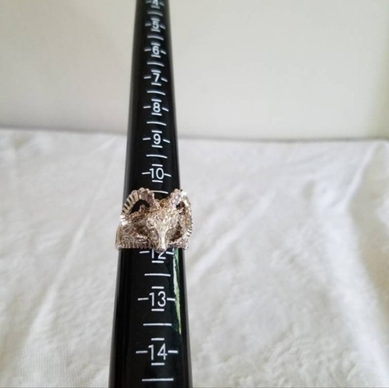 Sterling Ram Statement Ring - image 8