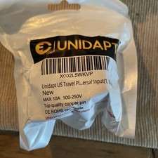 Unidapt US Travel Plug Adapter, Eu,Au,Uk,Nz,Cn,In to USA Type B , Grounded 3 Pr