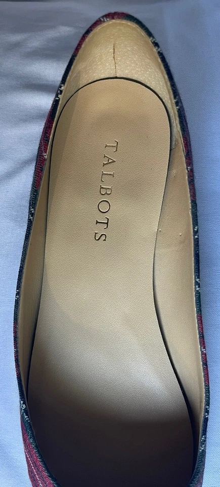 Zapatos planos Talbots Edison tartán a cuadros, talla 7W Foto 3 de 4