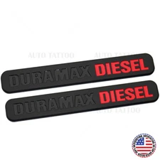 2x 01-21 Chevy GMC Duramax Diesel Door Hood Fender Tailgate Letter Logo Emblem