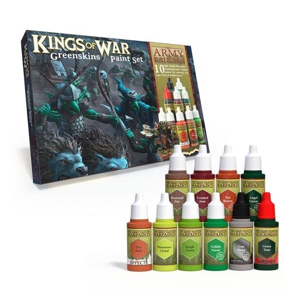 The Army Painter - Warpaints Kings of War Greenskins - Paint Set