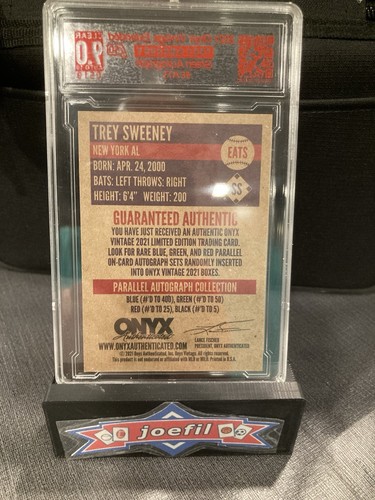 2021 Onyx Vintage Extended Green Auto Trey Sweeney Eats Graded 9 Limited To 50 - Picture 2 of 3