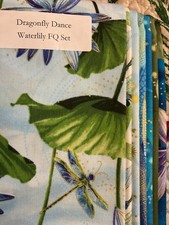 Dragonfly Dance Waterlily Fat Quarter Fabric Set New