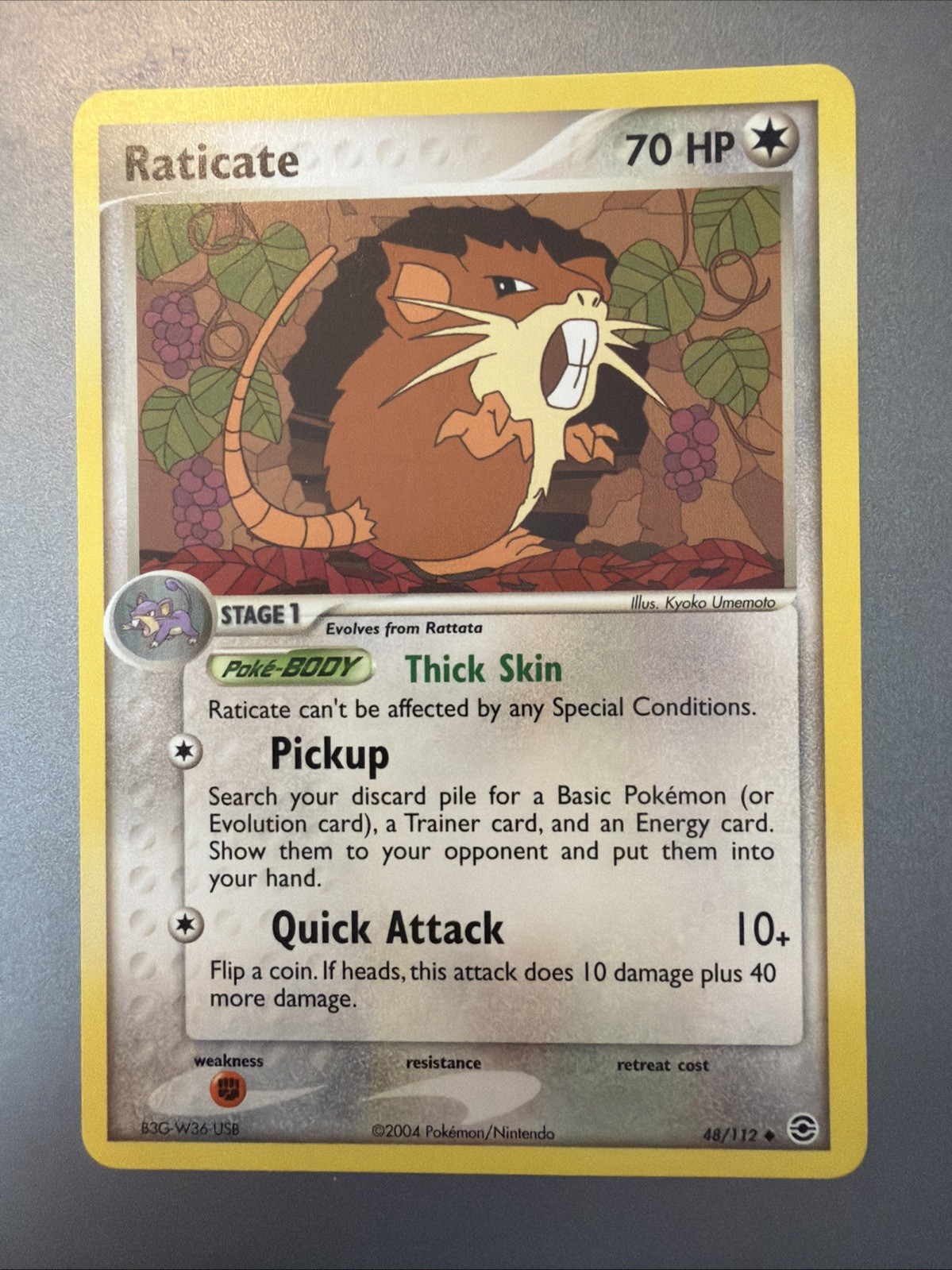 Pokemon - FireRed & LeafGreen - Raticate - 48/112 - Vintage - 2004 - NM/MT