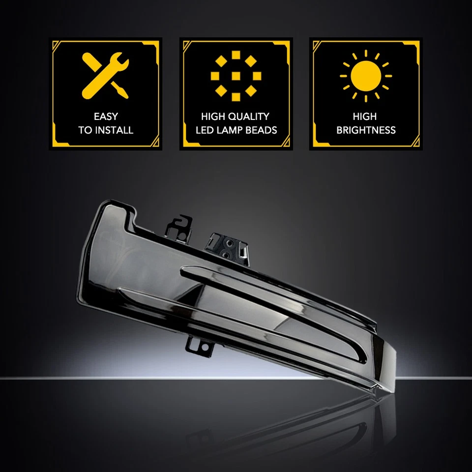 For Mercedes Benz C E S CLA CLS Sequential LED Side Mirror Turn Signal Light NEW - Image 4 of 4