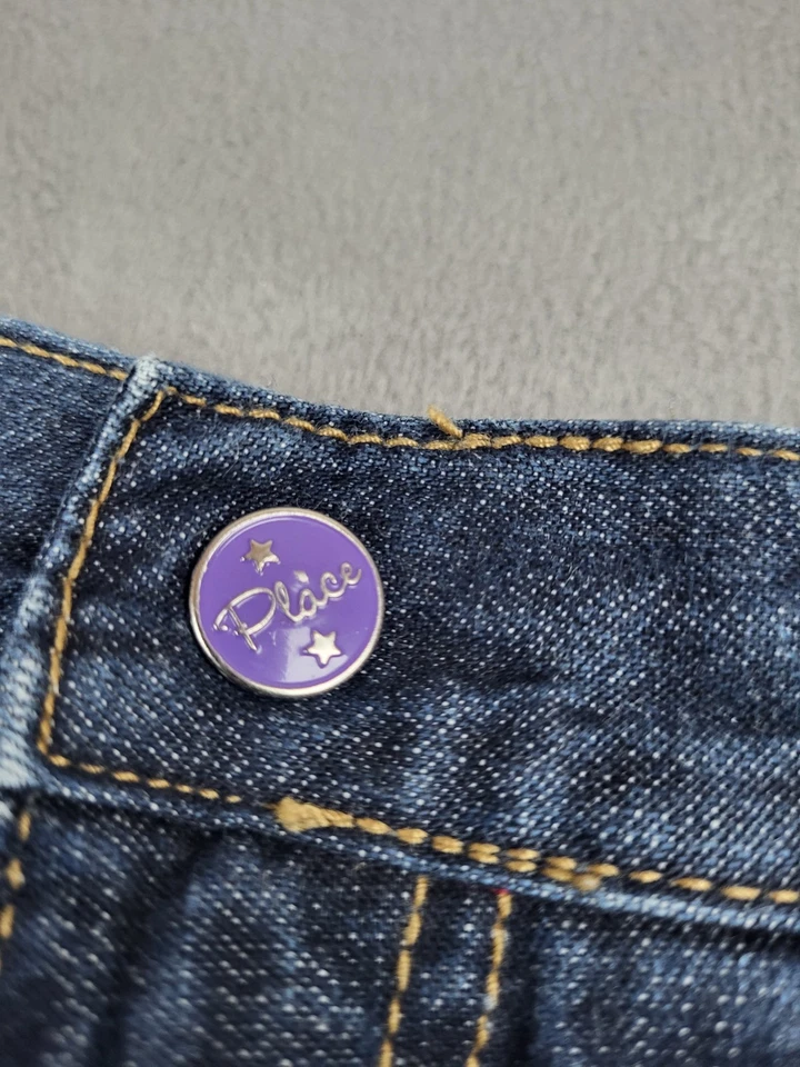 The Children Place Lined Jeans Girl 14 Blue Faded Straight Flare Bottom Trousers - Image 4 of 4