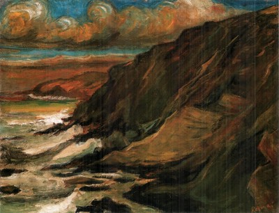 Jozsef Ronai Romantic Landscape 1899 17''x 22'' Archival Art Print