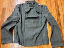 WWII GERMAN WAFFEN PANZER TANKER FIELD GREY WOOL WRAP JACKET-SIZE 3 (46-48R)