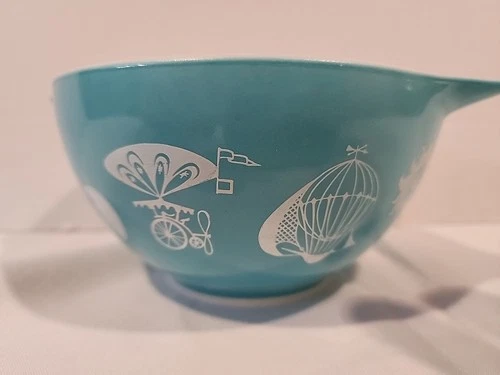 Vintage Pyrex Hot Air Balloon 441 NEAR MINT Cinderella Mixing Dip Bowl 1958