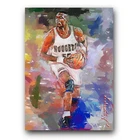 Dikembe Mutombo #3 Art Card Limited 17/50 Edward Vela Signed (Denver Nuggets)